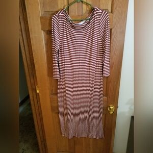 Striped Brown Dress